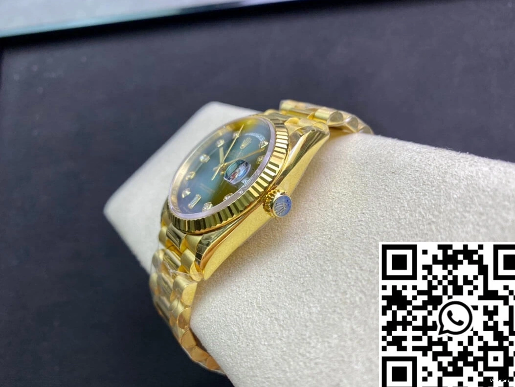 Factory Day-Date Gold Yellow Rolex Contemporary Gradual Dial Green M128238-0069 EW 1009 0722